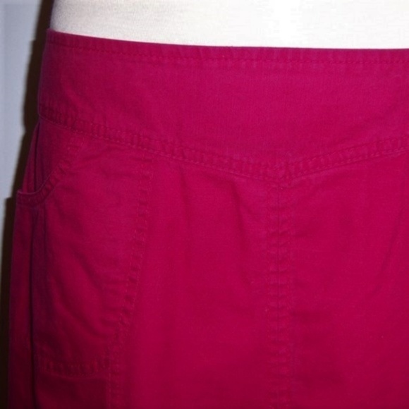 NWT Ann Taylor Cranberry Front Pleat Skirt Size 8 - Picture 5 of 6